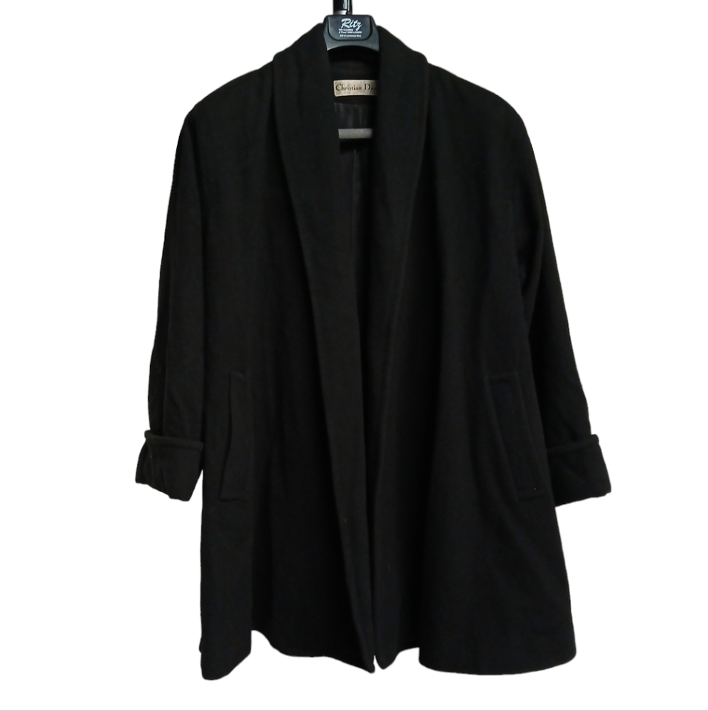 Vintage Christian Dior women's trech wool coat size 6